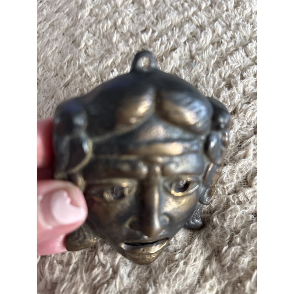 Tragedy Plaster Mask - Ancient Greek Theater Drama Decorative 4" Hanging Decor - Picture 7 of 8